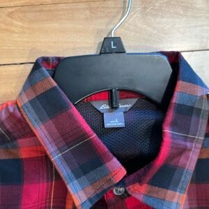 Eddie Bauer Men's Red Plaid Flannel Shirt